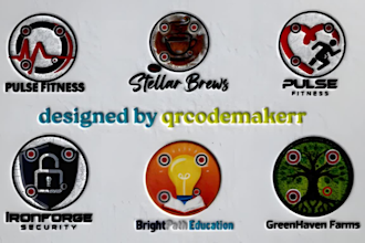 create professional qr code design with your logo, social media qr code