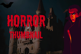make highly detailed horror thumbnail