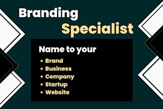 brainstorm brand name, business name, company name, domain name and logo