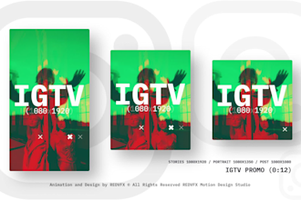create a custom igtv or instagram reel intro video
