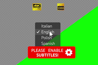 youtube buttons green screen transparent subtitles and custom animation