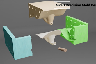 design 3d silicone and injection molds in solidworks