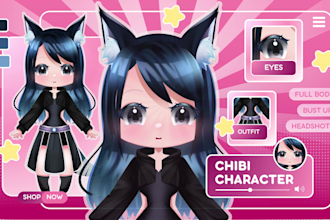 create live2d chibi vtuber model for stream