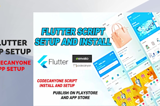 do flutter app script setup and install on codecanyone flutter script
