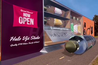 create cleann trendy 3d vfx cgi brand videos like samples
