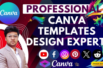 design canva pro template for any eye catchy social post ads youtube thumbnail