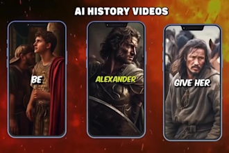 viral faceless ai history youtube short videos, ai reels, tiktok instagram reels