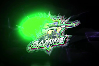 create glitch youtube intro logo animation