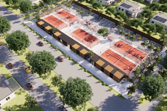 design padel, pickleball, sport courts with 3d render