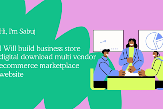 build business store digital download multivendor ecommerce marketplace website