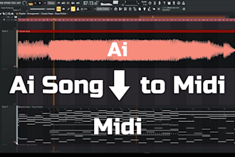 transcribe ai song to midi data