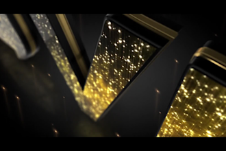make golden elegance light intro for your logo or text