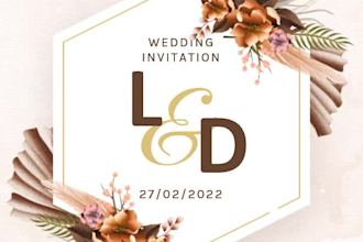 design elegant and romantic wedding invitation video