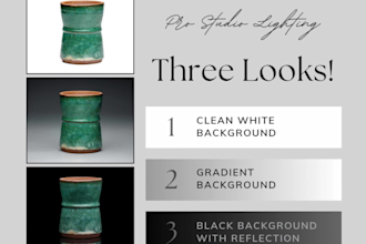 create clean, high quality product photos with 3 distinct looks