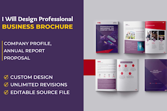 create professional brochure design, company profile, annual report