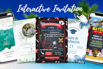 design an interactive invite,flyers,website