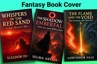 design fantasy and romance book cover with book formatting for amazon KDP