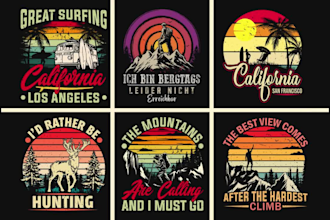 do custom retro vintage typography t shirt design