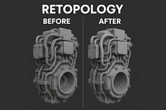 do retopology of your 3d models  uvunwrap of your 3d models