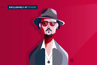 illustrate unique vector portrait or avatar from your photo