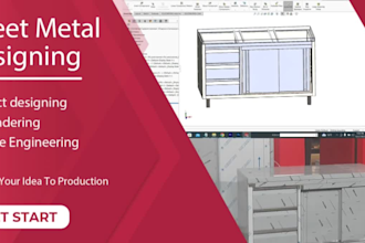 design sheet metal cad model, manufacturing drawing, dxf ready for cnc