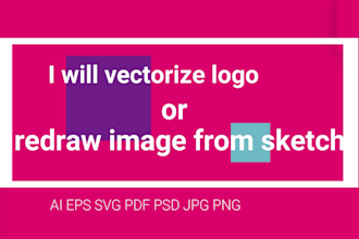 vectorize redraw a logo and vector tracing from sketch