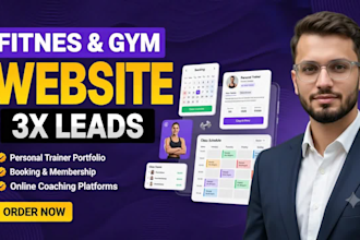 build a fitness or gym website with booking and membership
