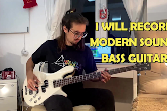 record rock, punk, or metal bass guitar for your song