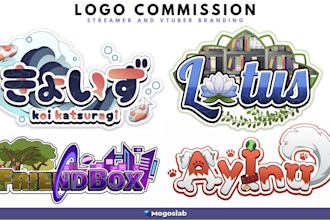 design an anime style logo for vtubers and twitch streamers