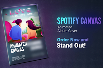 animate album cover art for spotify canvas or any platform