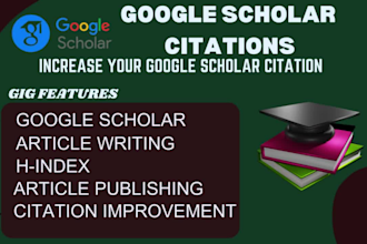increase google scholar citation using researchgate, publish article on journal