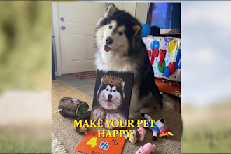 create a custom pet portrait, dog portrait, cat portrait