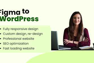 turn figma design to wordpress website, figma to elementor