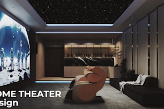do interior design for home theater, home cinema, movie room