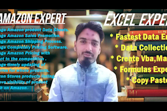 perfectly manage amazon fbm and b2b store also expert in excel