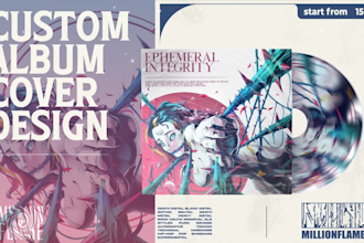 draw custom album or single cover for your band