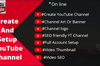 create youtube channel with full setup for yt branding