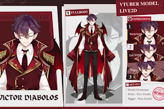 do pro live2d vtuber rigging for stream vtube studio