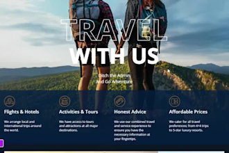 hotel booking website travel agency website event rental website tour website