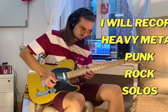 record fast heavy metal and rock guitar solo