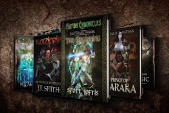 create a fantasy book cover or character illustration