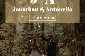 design with a theme full of photos wedding invitation video