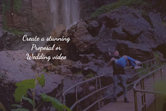 create an amazing and professional wedding or proposal video from your images