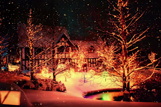 do HD winter and christmas relaxing music video for youtube channel