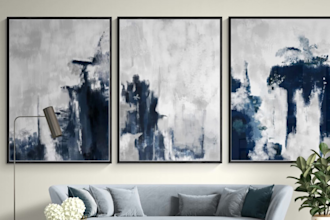 create printable digital oil paint abstract wall art design