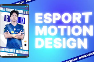 create a perfect esport poster or banner design and animated