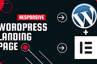 design responsive wordpress elementor landing page