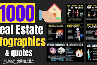 design real estate investing tips infographics for instagram
