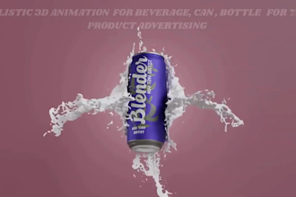 create 3d beverage animation 3d liquid simulation 3d product video