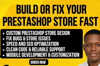build, fix, customize prestashop website, module and ecommerce store
